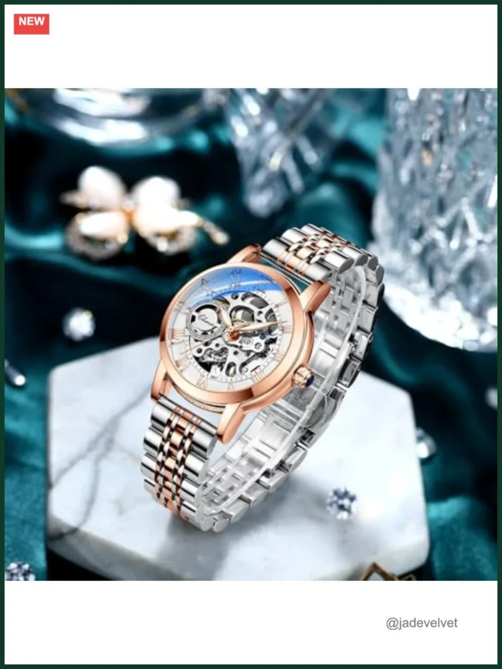 Women's Automatic Skeleton Watch Self Winding Mechanical Sapphire Crystal